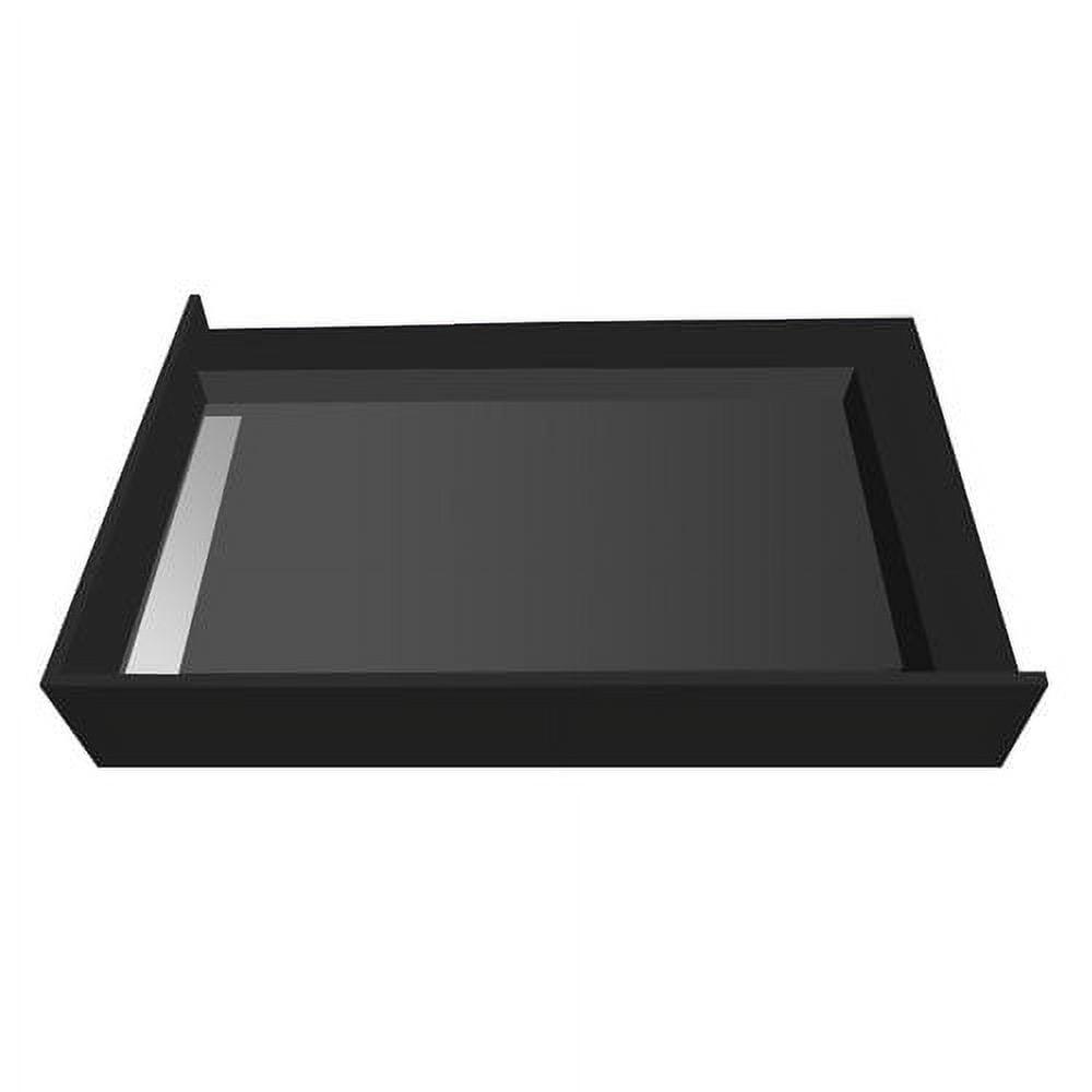 36" x 36" Black Polyurethane Double Threshold Shower Base