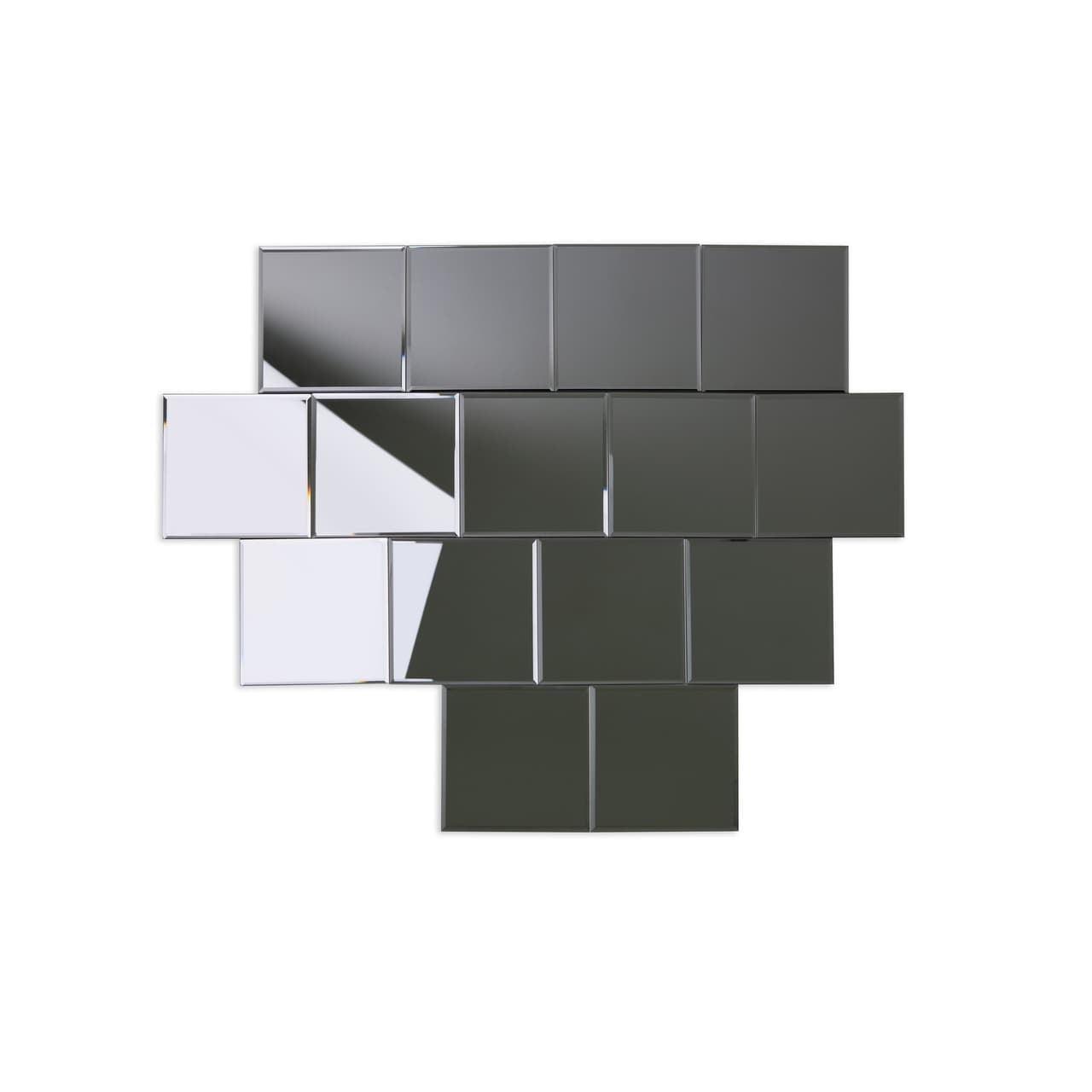 7" x 7" Beveled Glass Subway Tile