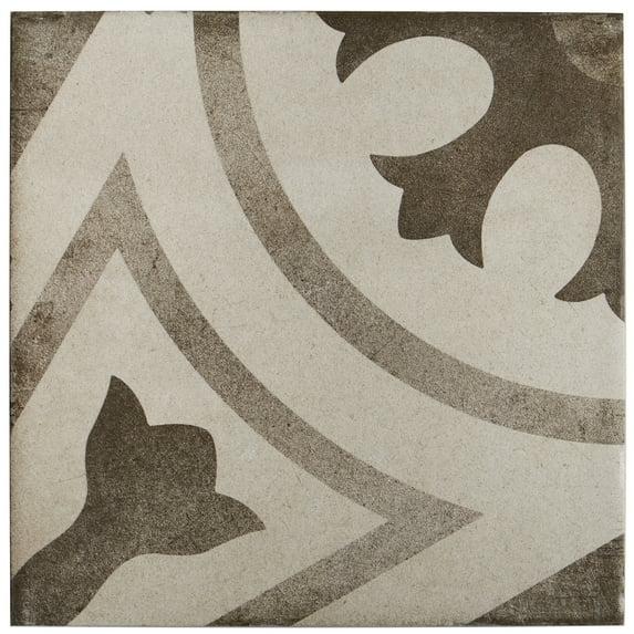 Tilish Porcelain Cement Look 8 x 8 inch Cool Blend Decorative Tile in Circolo cool blend