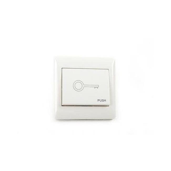 White Square Wired Push Button for Gate or Garage Door