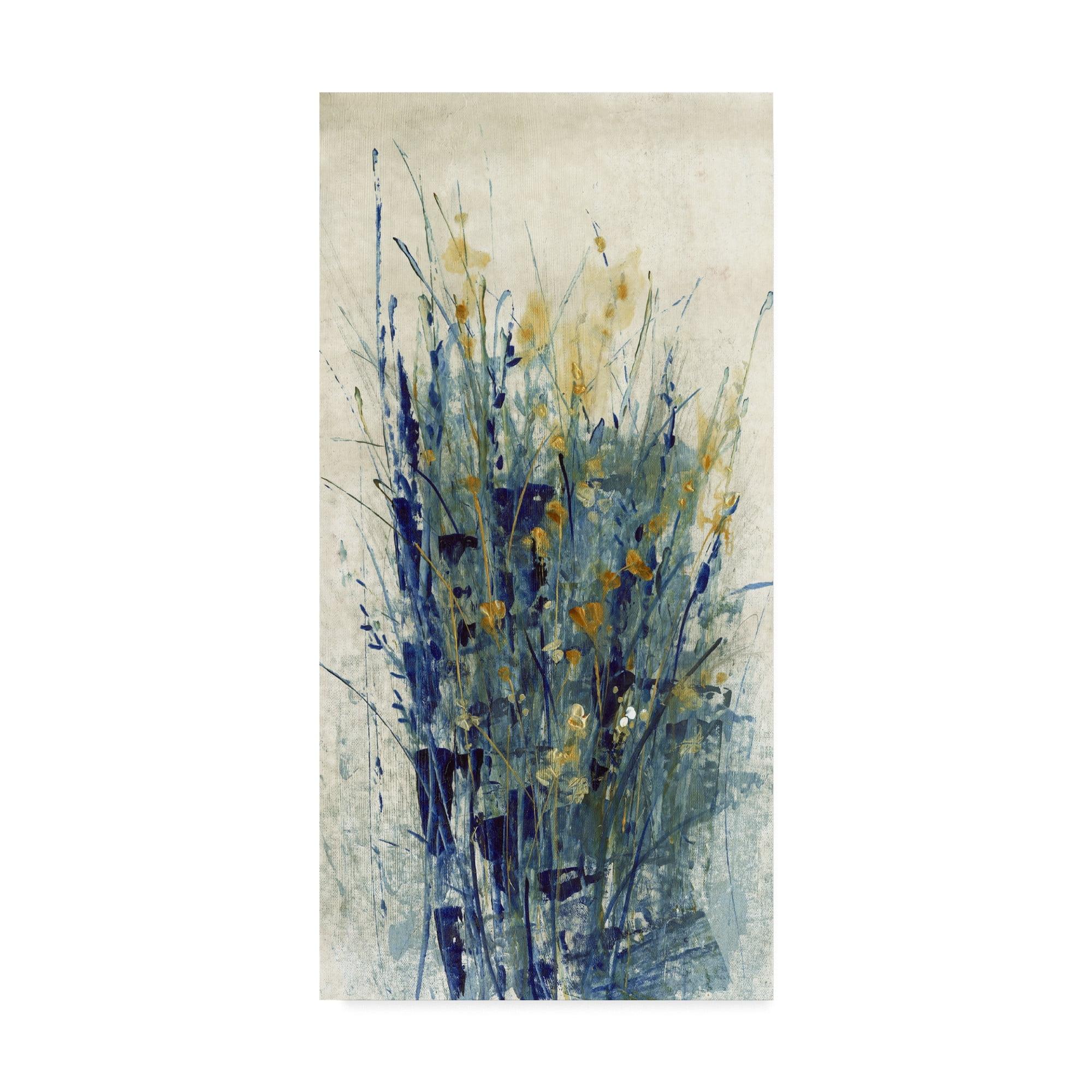 Trademark Fine Art -Tim Otoole 'Indigo Floral Ii' Canvas Art