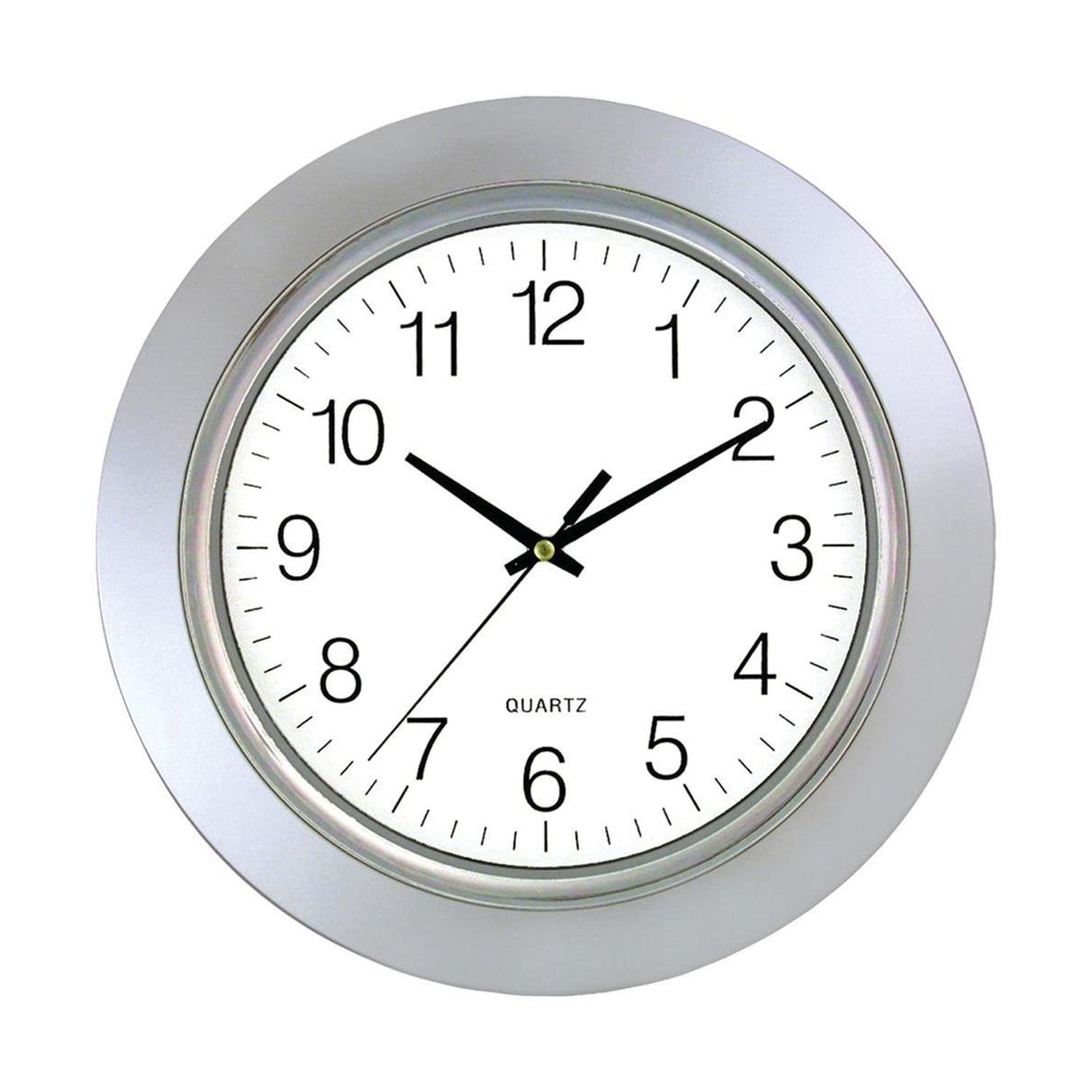 Timekeeper 13-Inch Chrome Bezel Round Wall Clock