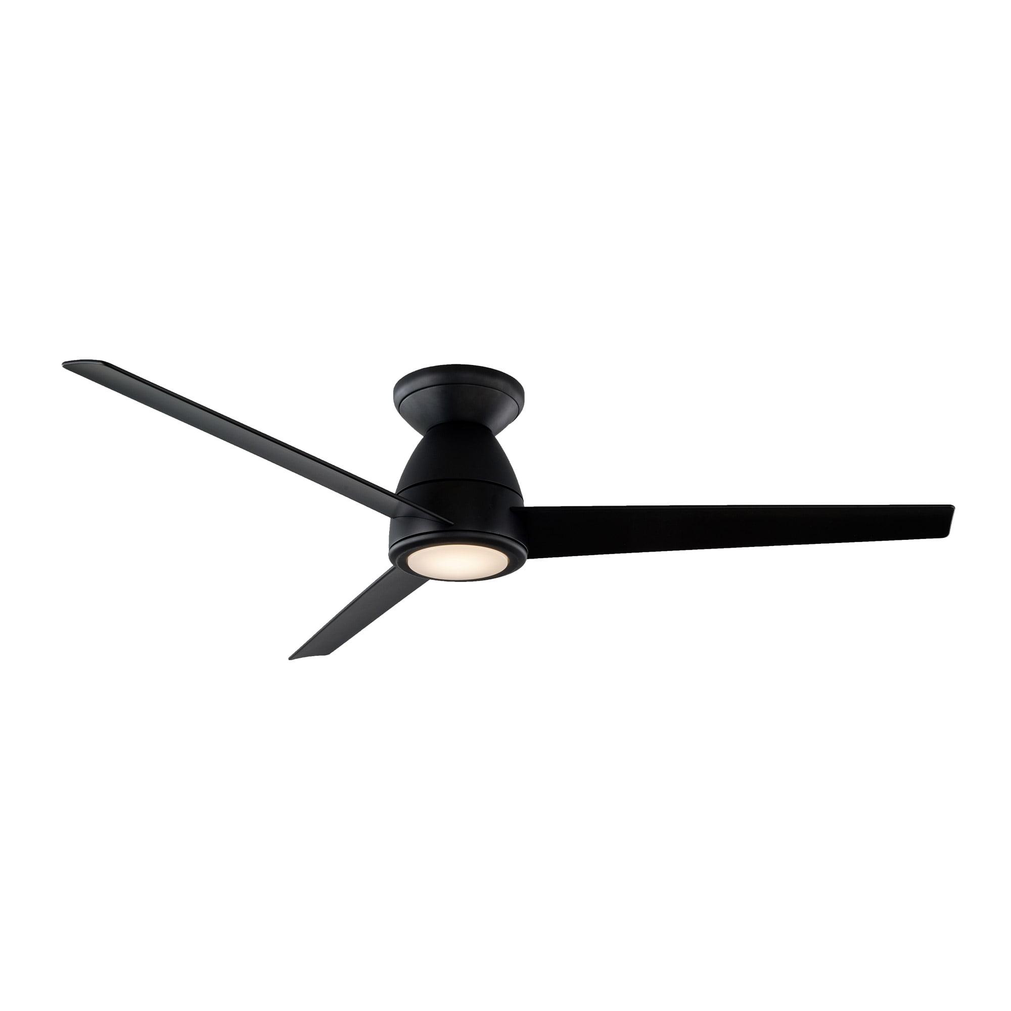 Tip Top 3 - Blade Smart Flush Mount Ceiling Fan with LED Light Kit and Bluetooth Remote Control Included Included