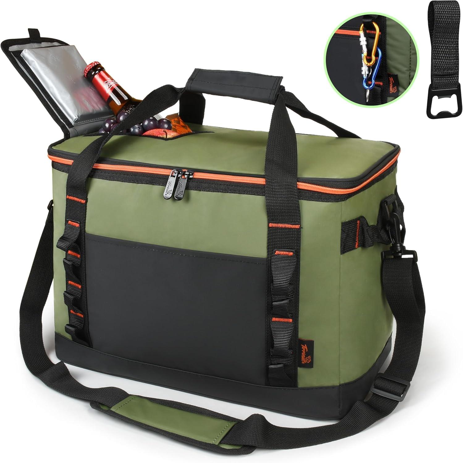 Tirrinia Tirrinia 31qt/48 Cans Soft Sided Cooler, Large capacity Soft Ice Chest, Portable Beach Cooler, Tirrinia CB