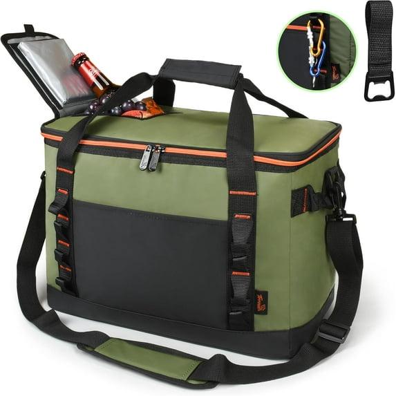 Tirrinia Tirrinia 31qt/48 Cans Soft Sided Cooler, Large capacity Soft Ice Chest, Portable Beach Cooler, Tirrinia CB