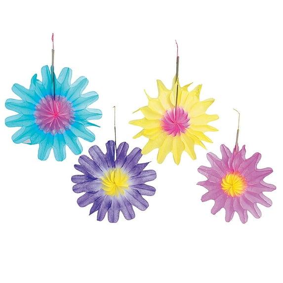 Tissue Flower Decorations - Party Decor - 12 Pieces