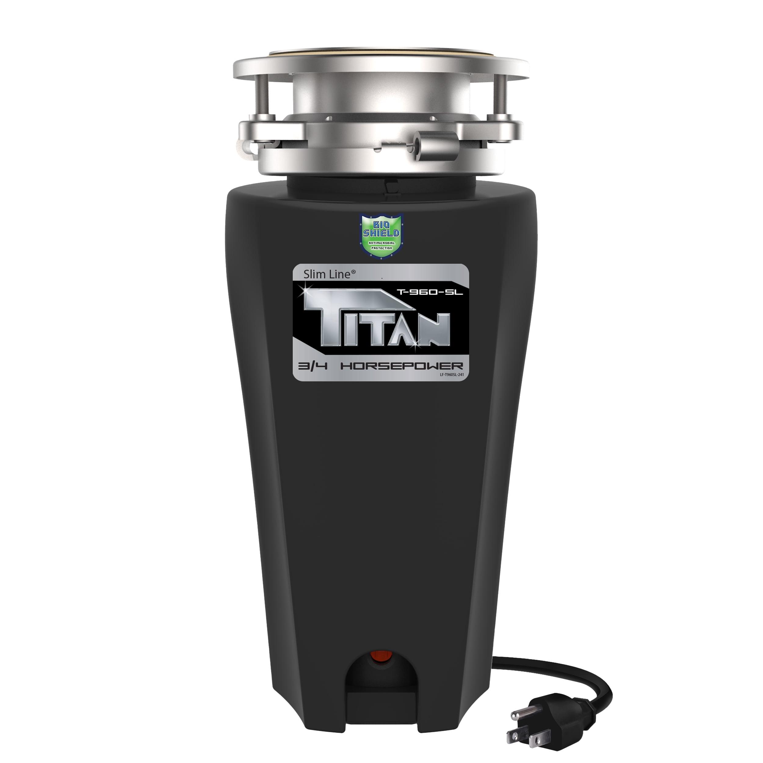 Titan 3/4 HP Slim Line Garbage Disposal for Confined Spaces 10-US-TN-960-SL-3B