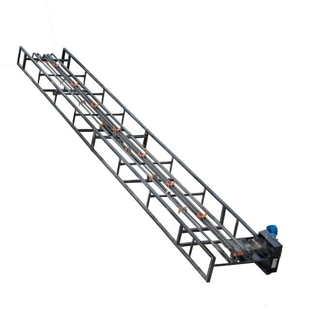 Titan Attachments Chain Drive 15ft Square Hay Bale Elevator Base Unit with 3/4 HP Motor, Charcoal Finish, Hay Harvesting Agricultural Equipment
