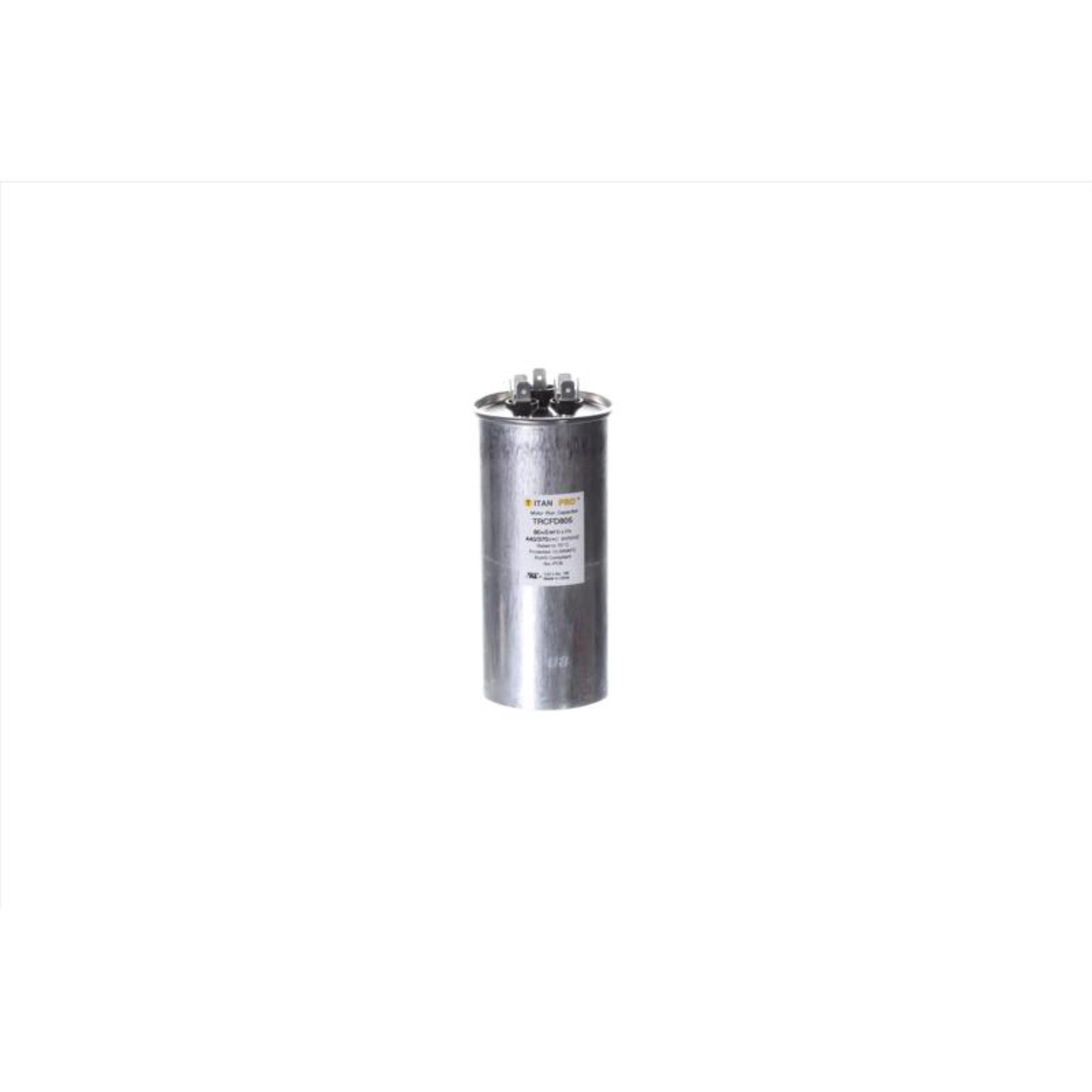 Titan Pro 80+5 MFD 440 V Aluminum Round Run Capacitor