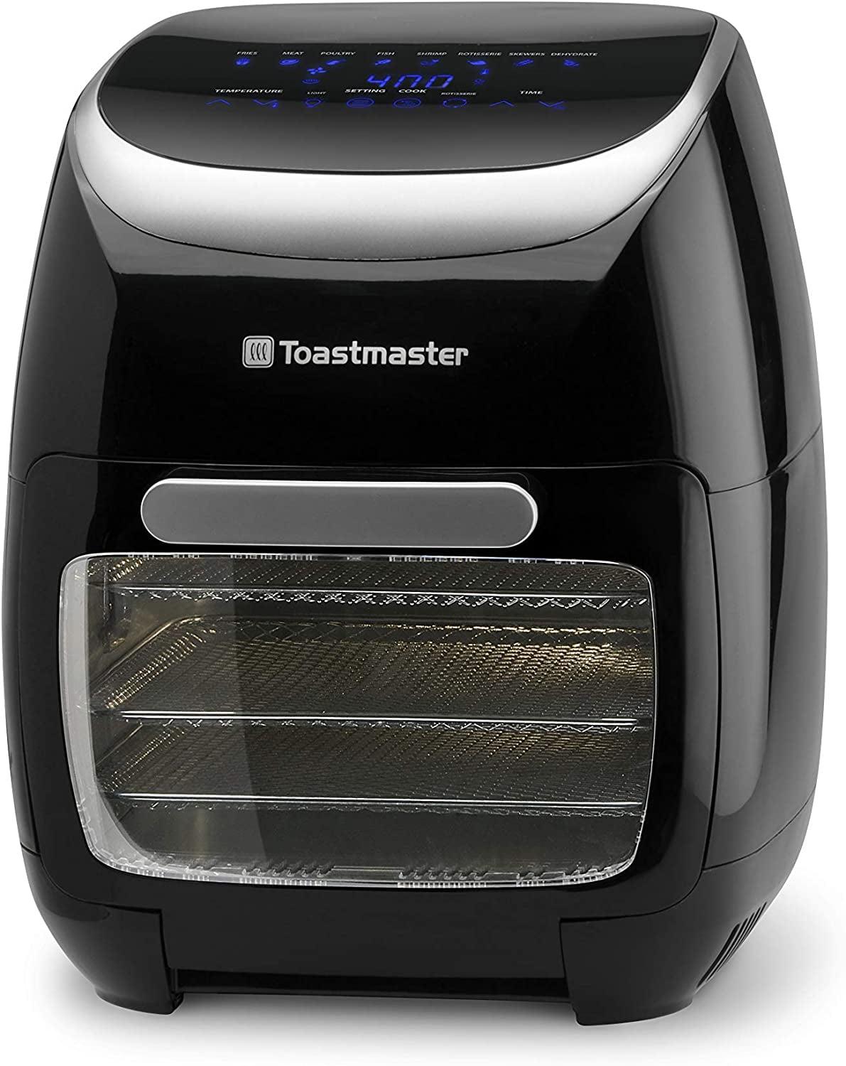 Toastmaster 11.6 Quart Black Digital Air Fryer with Rotisserie