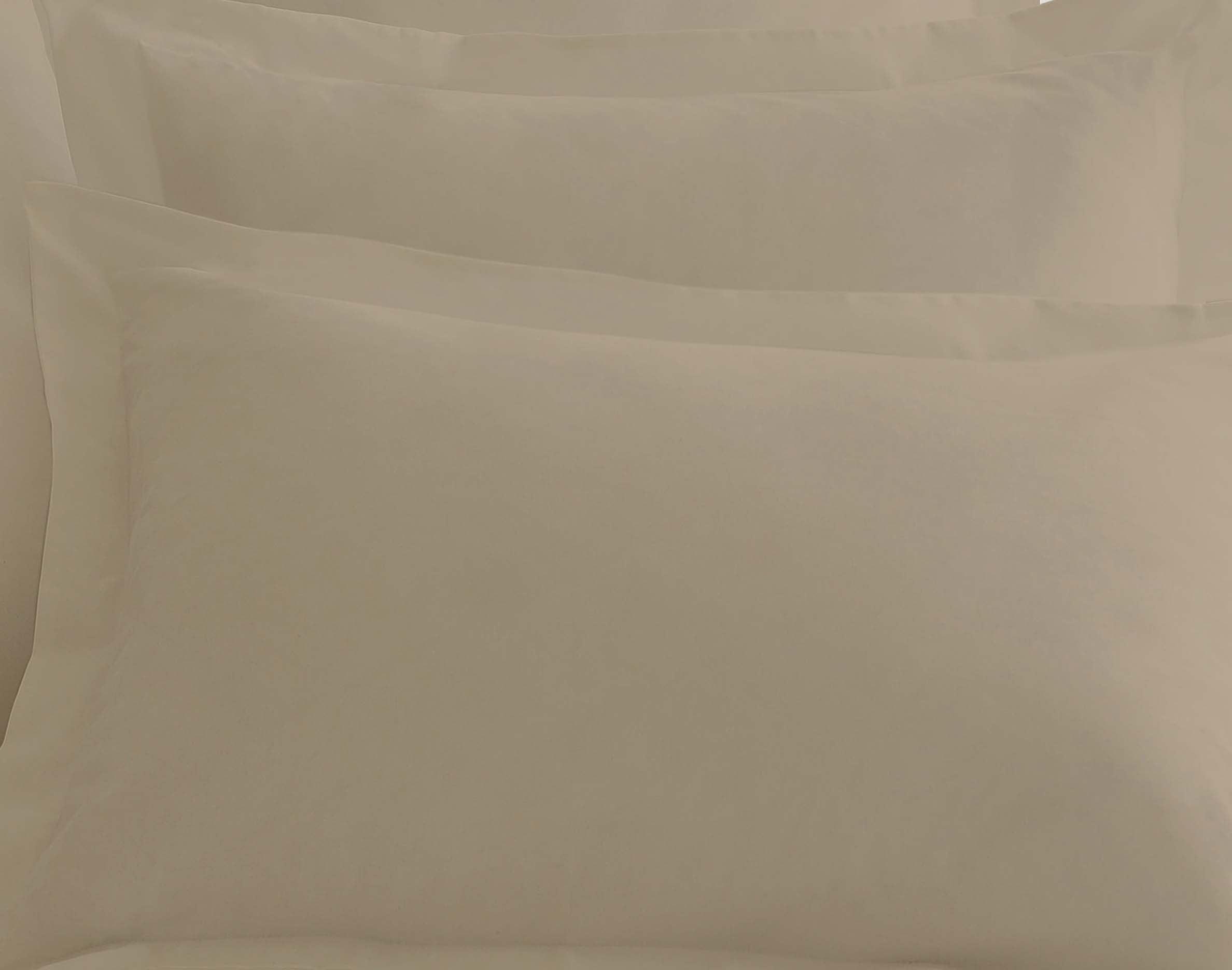 Mocha Hypoallergenic Polyester Standard Pillow Shams, 2-Pack