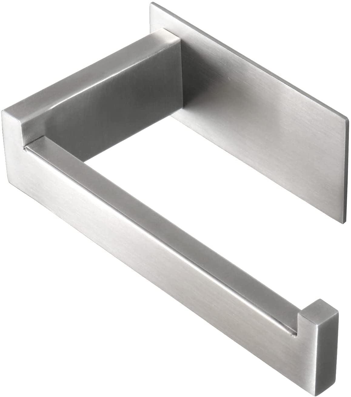 Brushed Nickel Stainless Steel Self-Adhesive Toilet Paper Holder