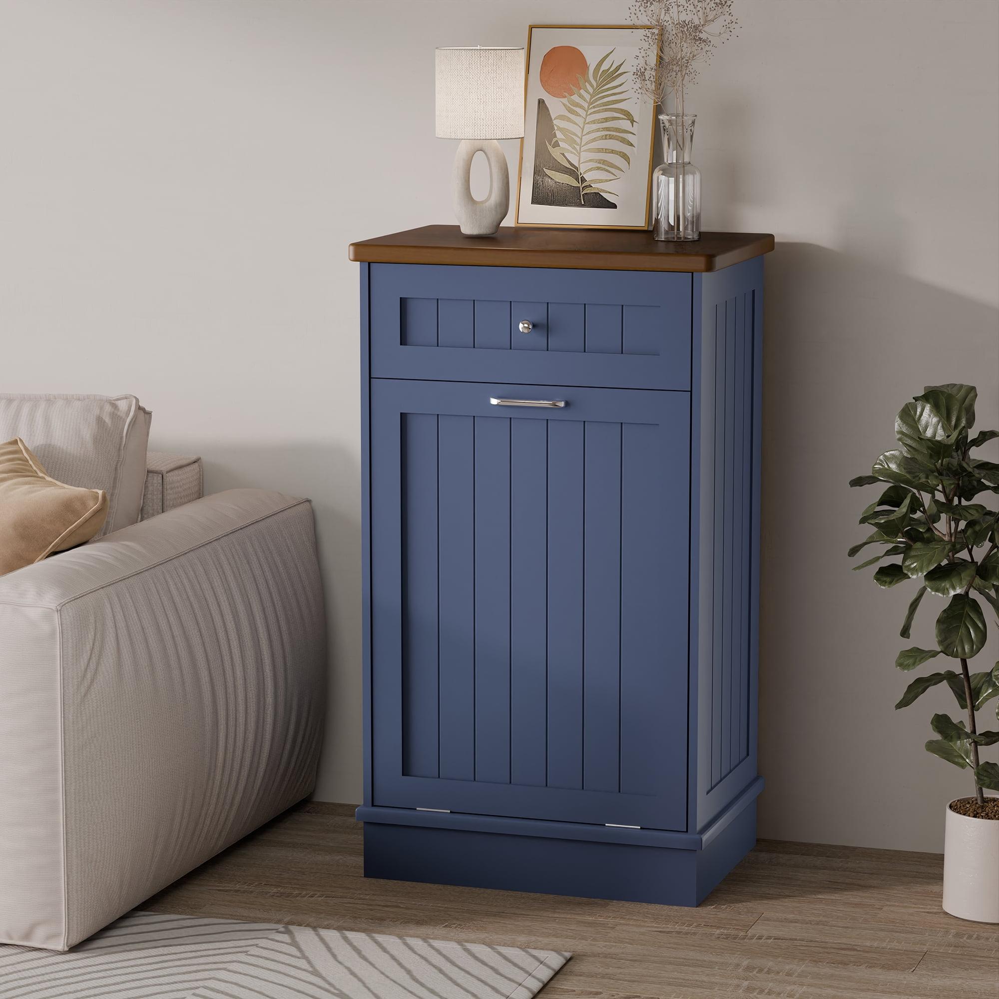 Aeloxis Havant Tilt Out Trash Cabinet 10 Gallon Wooden Free Standing (Not include trash can)