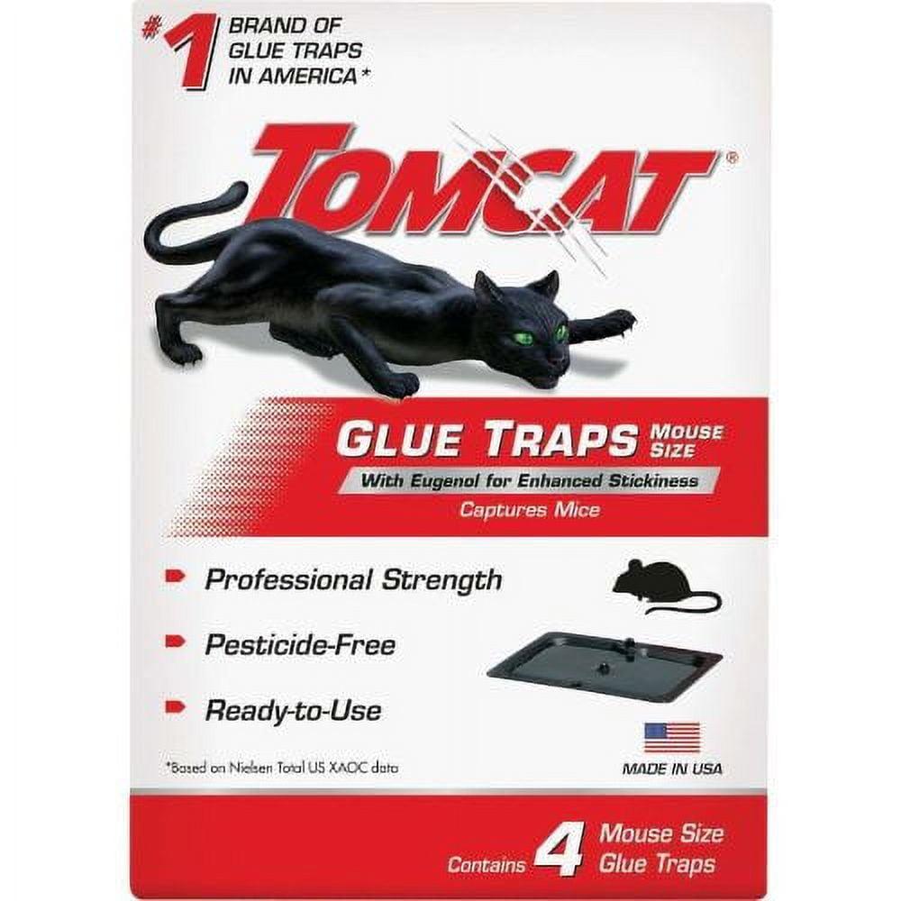 Tomcat Super Hold Glue Traps Mouse Size, Ready-To-Use, 4 Traps