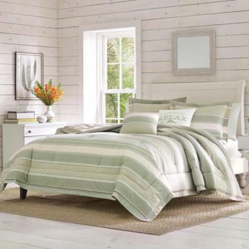 Tommy Bahama Home Tommy Bahama Serenity Green Cotton Reversible 5 Piece Comforter Set