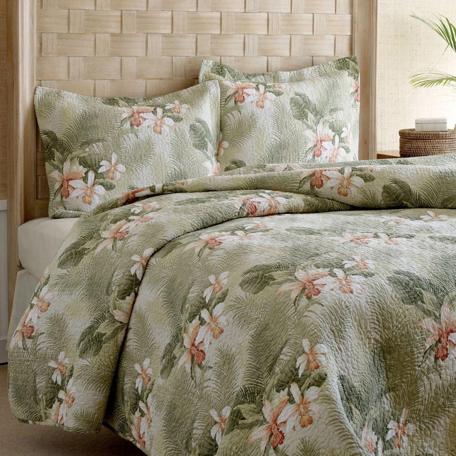 Tropical Orchid Palm Quilt & Sham Set Green - Tommy Bahama