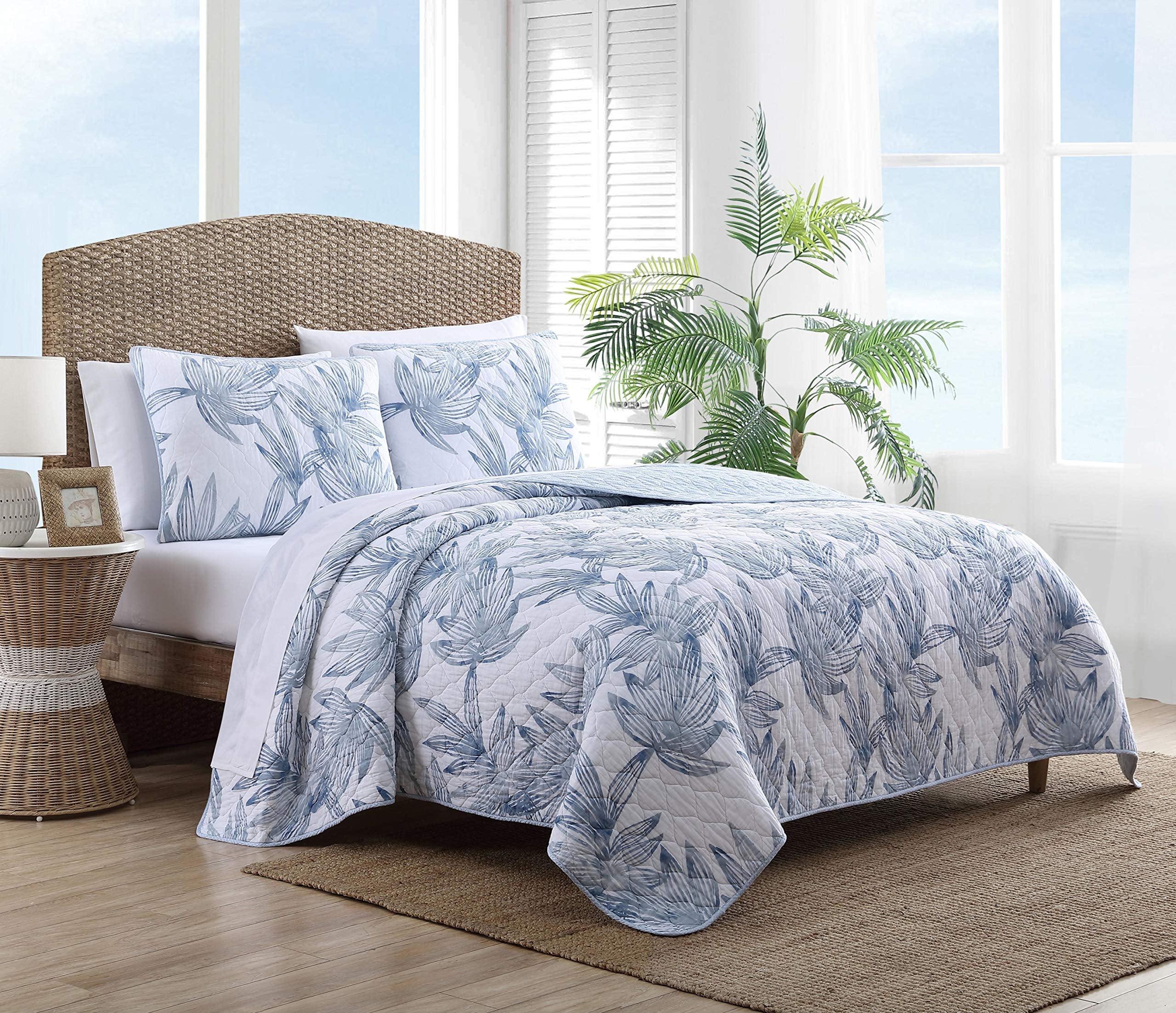 Tommy Bahama Home Tommy Bahama Kayo Blue Cotton Reversible Quilt Set