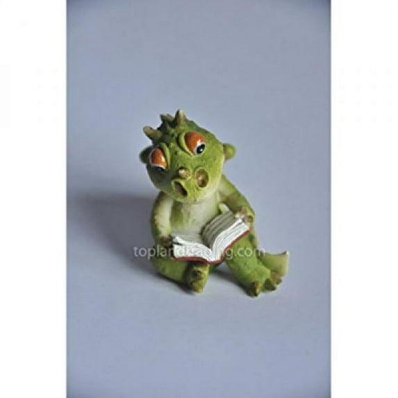 Top Collection Miniature Garden Dragon Reading Book C48