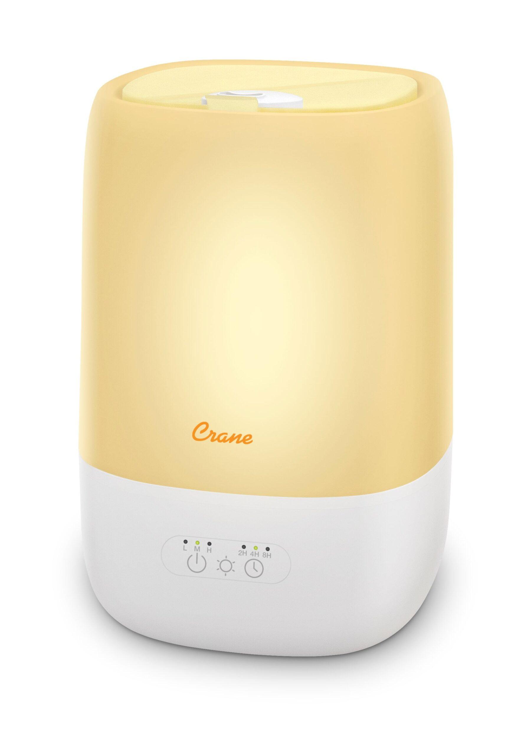 Crane USA Top Fill Cool Mist Humidifier - 1 Gallon with Sleep Support Light & Essential Oil Tray