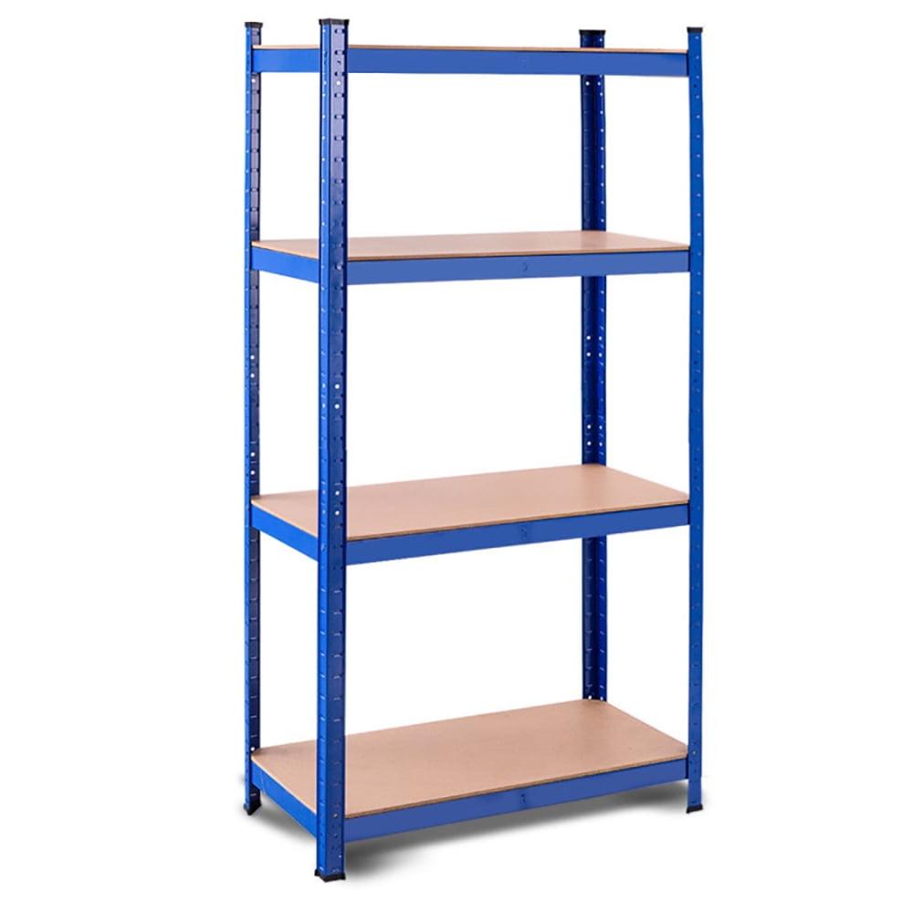 Blue Adjustable Heavy Duty 4-Level Metal Garage Shelf