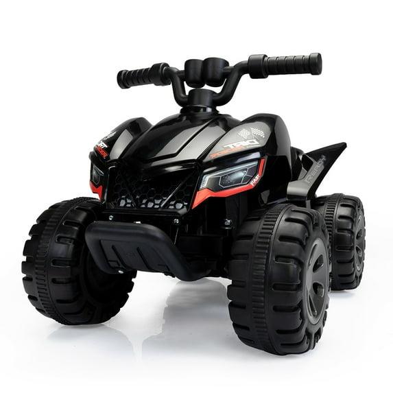 Topcobe Kids Ride-on ATV, 6V Battery Powered Electric Quad Car for Toddlers Age 3-5, Black