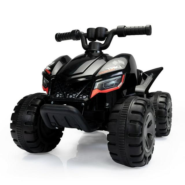 Topcobe Kids Ride-on ATV, 6V Battery Powered Electric Quad Car for Toddlers Age 3-5, Black