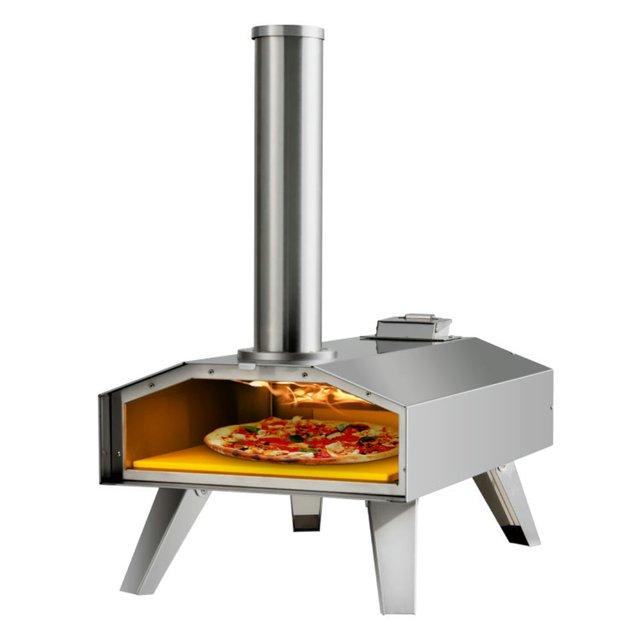 Topcobe Portable Stainless Steel Outdoor Pizza Oven with 12 Inch Pizza Stone, Cooking Space for Backyard, Patio and Parties