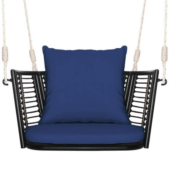 Arlmont & Co. Arlmont & Co. Patio Hanging Rattan Basket Chair Swing Hammock Chair With Seat Cushion