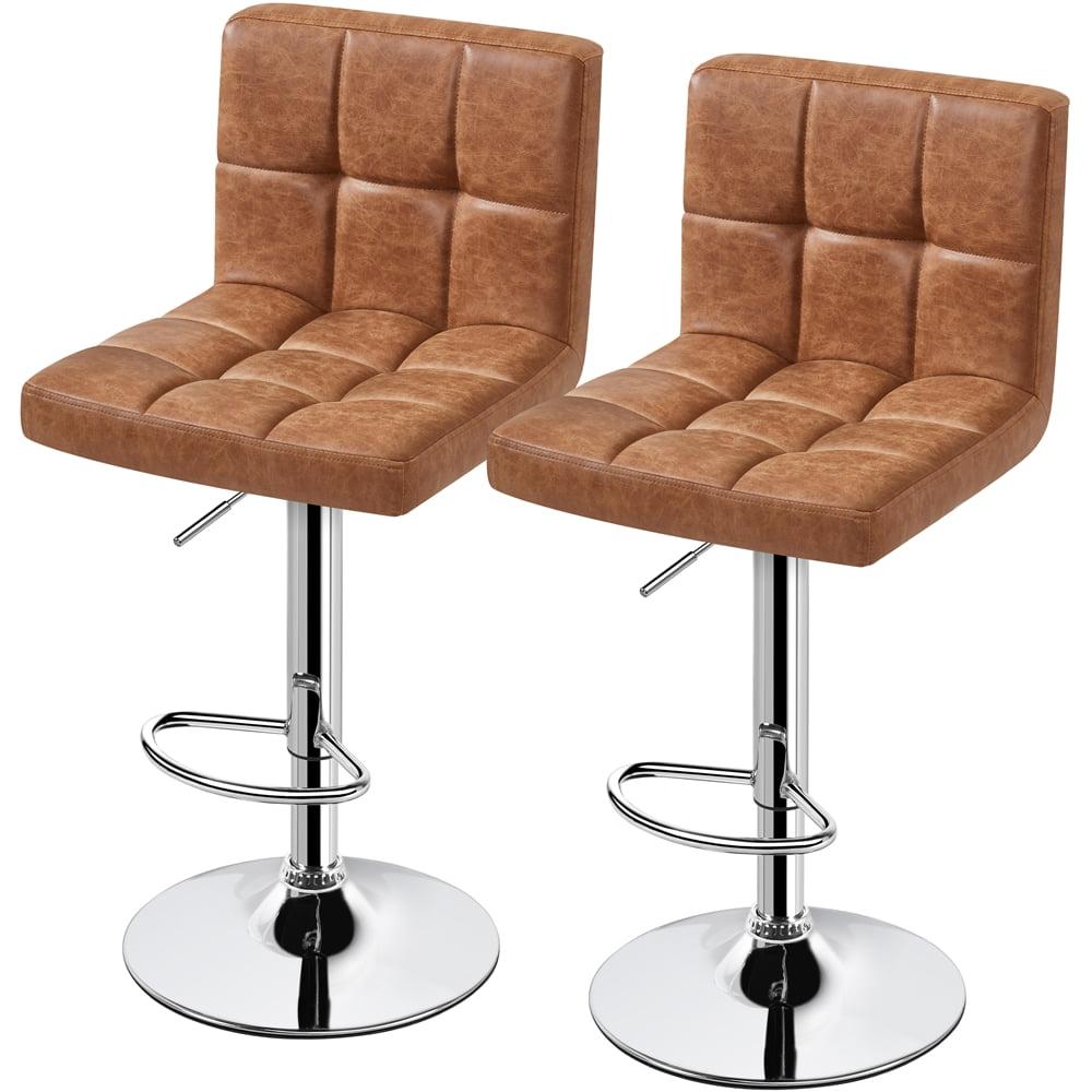 LACOO 33" - 44" Bar Height Adjustable Swivel Barstool