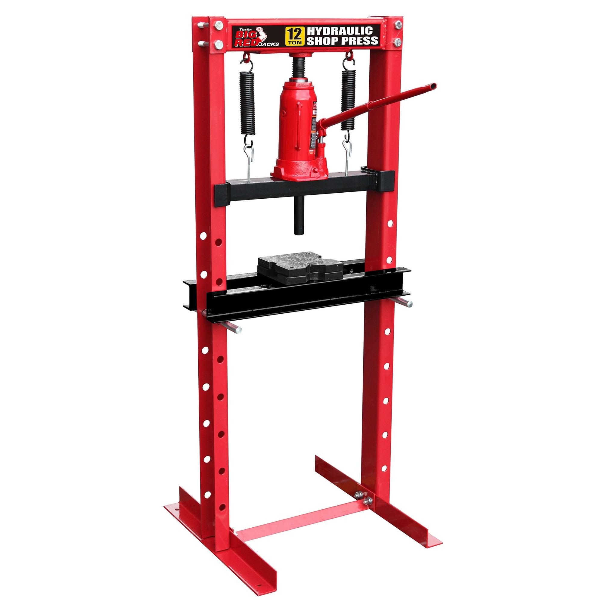 Big Red 12 Ton Heavy Duty Steel Hydraulic Shop Press