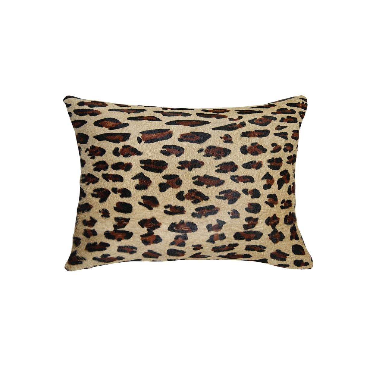 Torino Animal Print Leather/Suede Throw Pillow