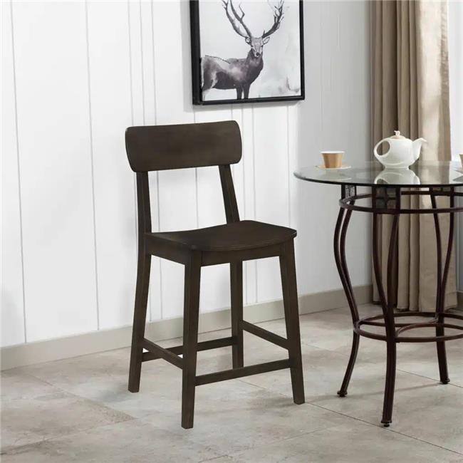 Boraam Torino Wood Counter Height Barstool Carbonite Finish
