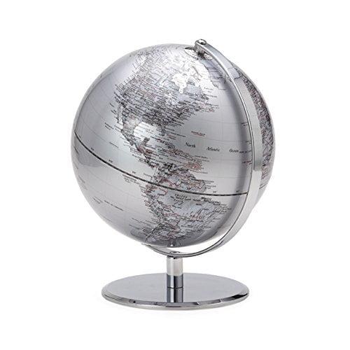 Torre & Tagus Latitude World Globe, 95, Silver