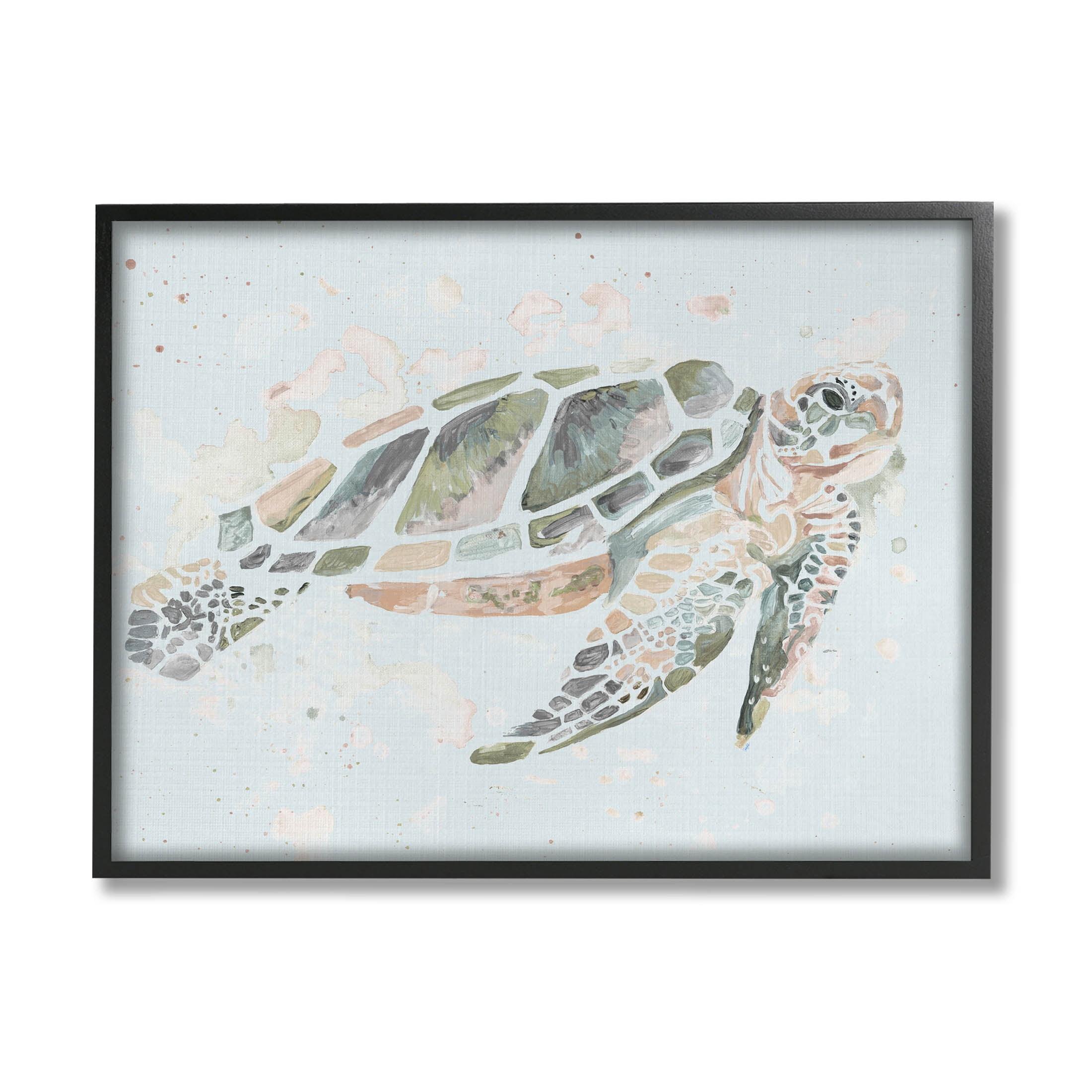 Stupell Industries " Tortoise Swimming Underwater Bubbles " by Chelsea Goodrich