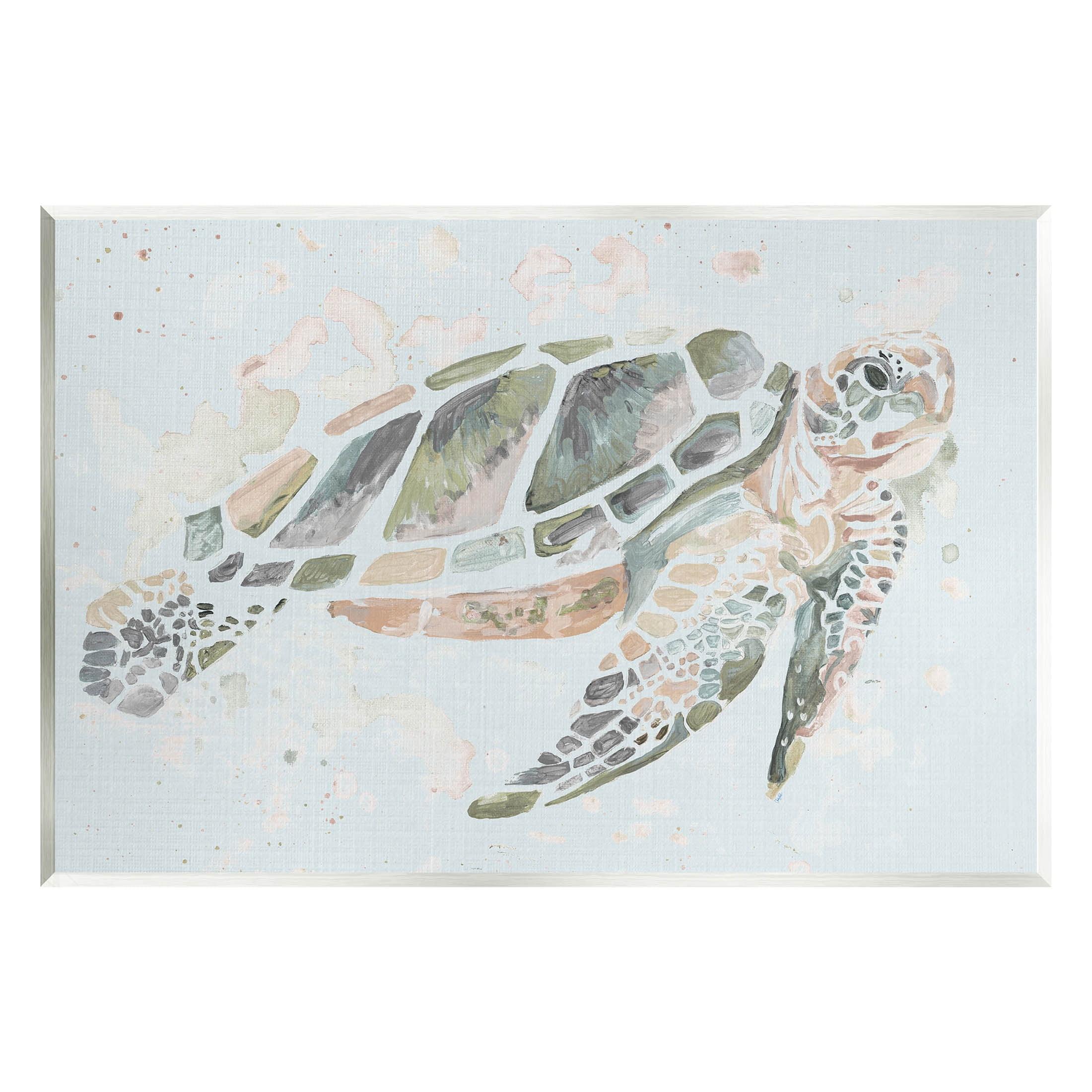 Stupell Industries " Tortoise Swimming Underwater Bubbles " by Chelsea Goodrich