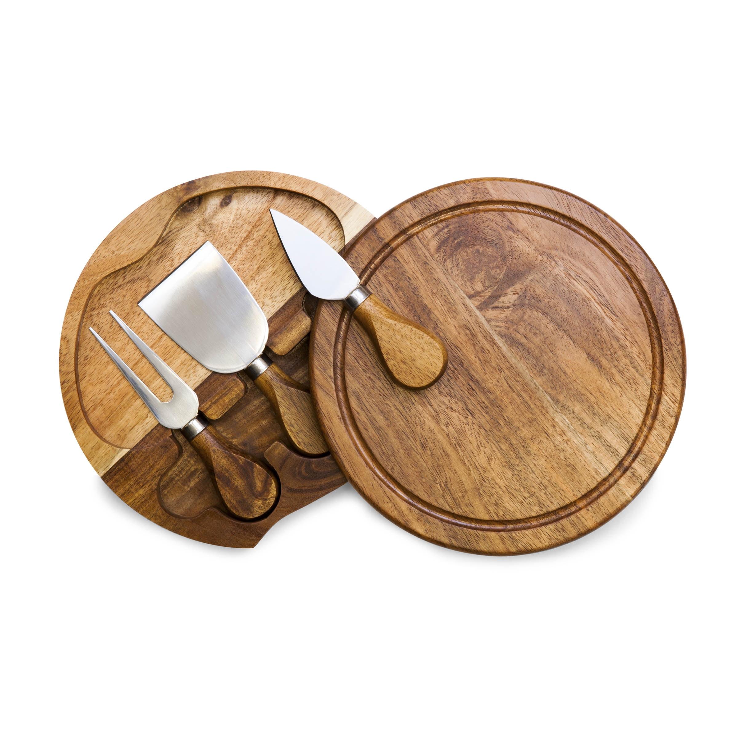 Millwood Pines Brie Cheese Board and Knife Set Wood Cutting Board Set