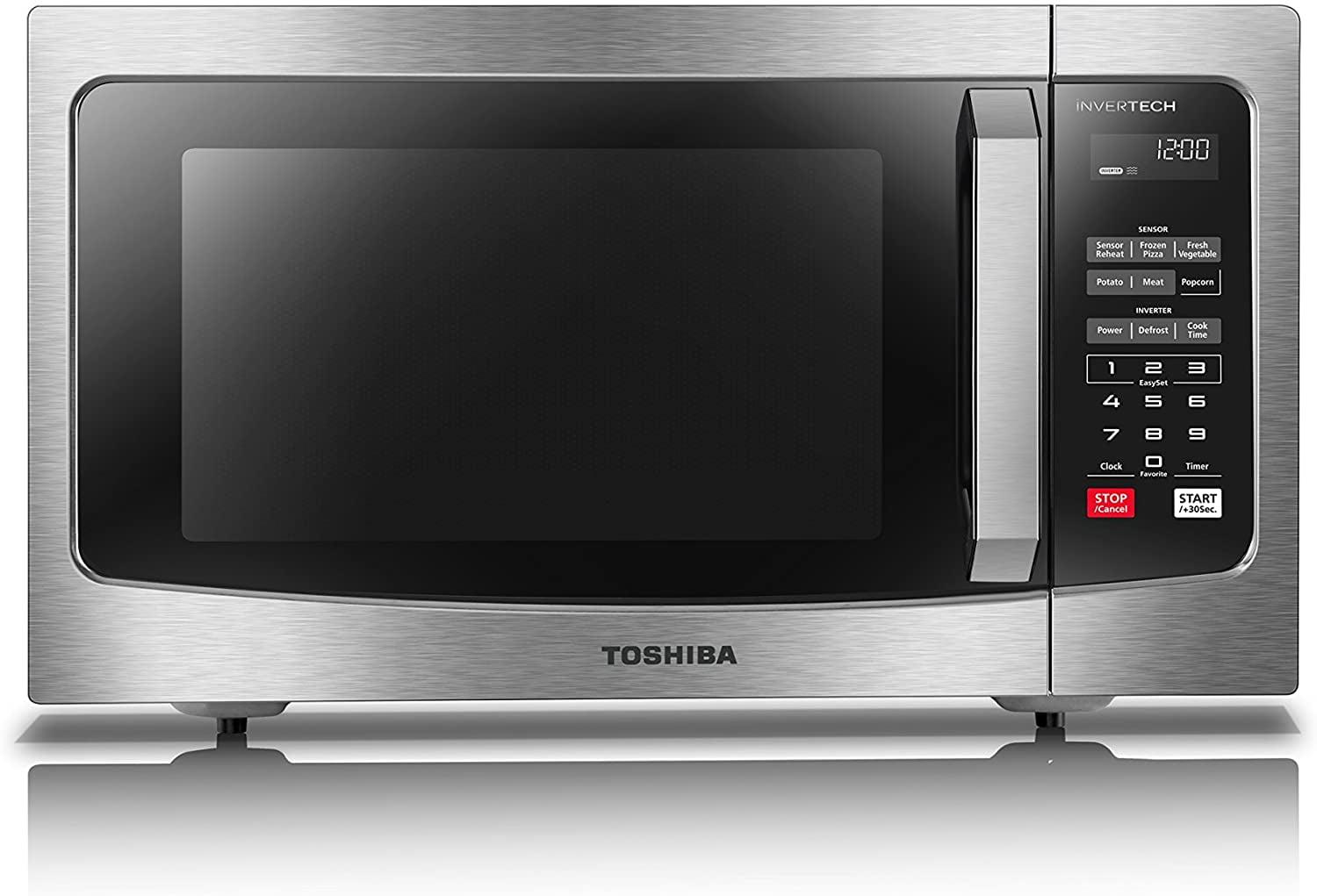 Toshiba TOSHIBA 1.6 Cu.ft Countertop Microwave Oven, Inverter, Smart Sensor, 13.6" Turntable, 1250W, Silver ML-EM45PIT(SS)