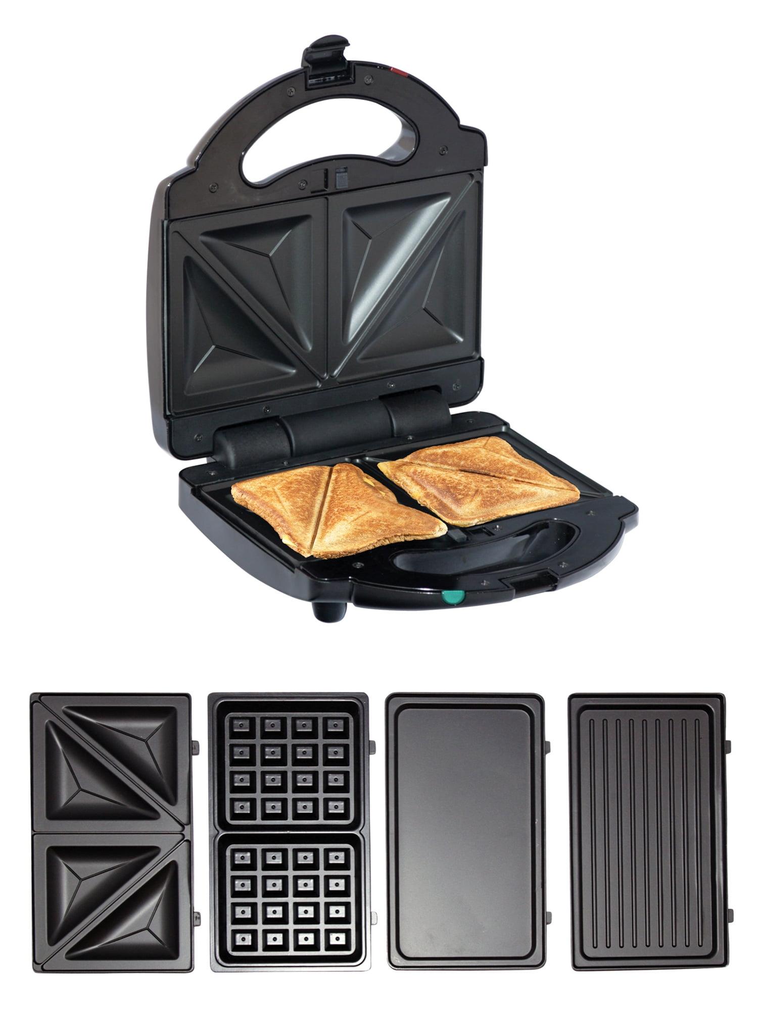 Total Chef Total Chef Electric Griddle Waffle Maker Sandwich Press Open
