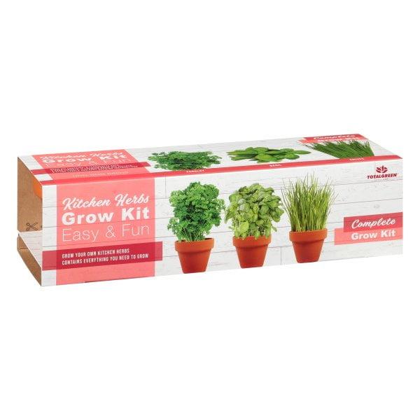 Terra Cotta Herb Trio Grow Kit with Basil, Parsley, and Chives