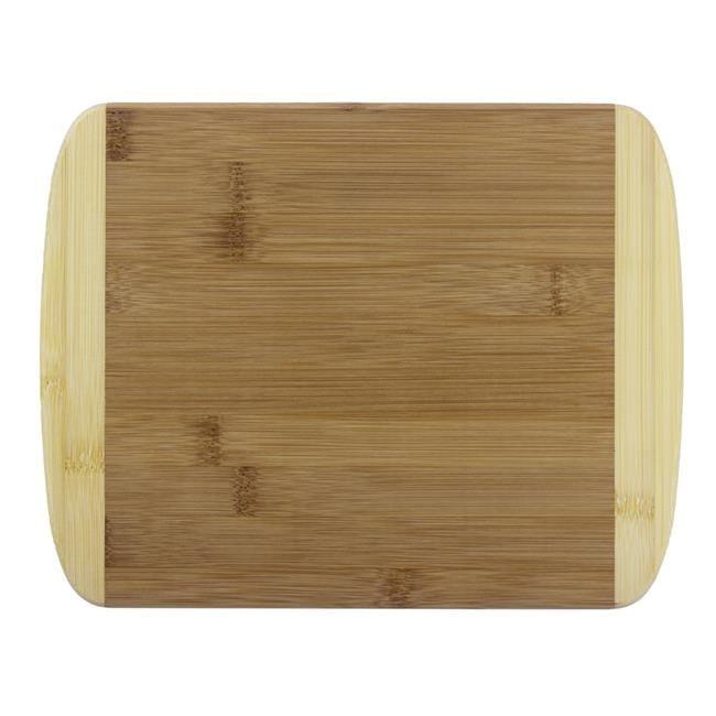 Two-Tone Brown Bamboo Rectangular Cutting Board