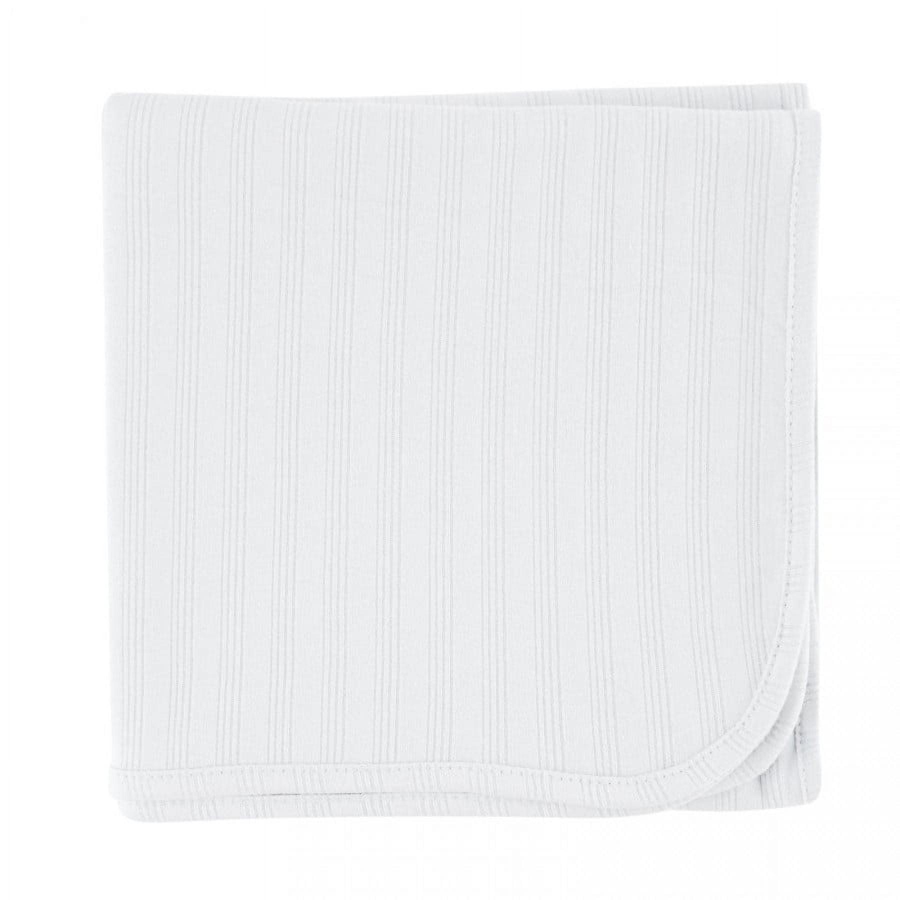 White Organic Cotton Baby Swaddle Blanket, 40x40 inches