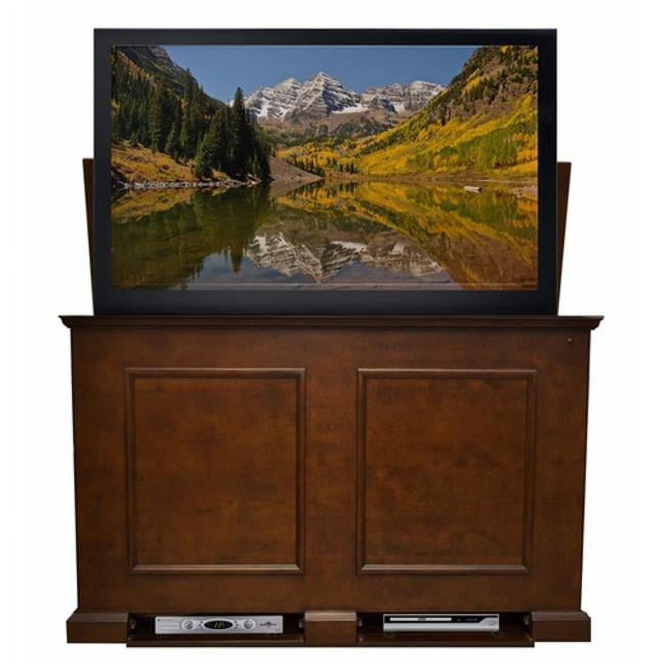 Espresso Motorized TV Lift Cabinet with Integrated Mount for 65" TV