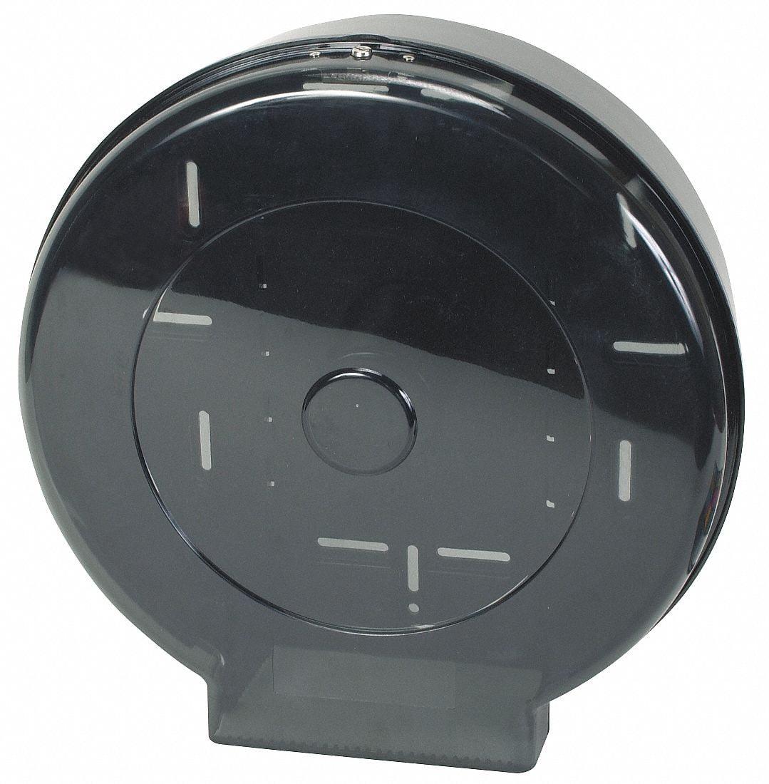 Polished Black Plastic Jumbo Roll Toilet Paper Dispenser