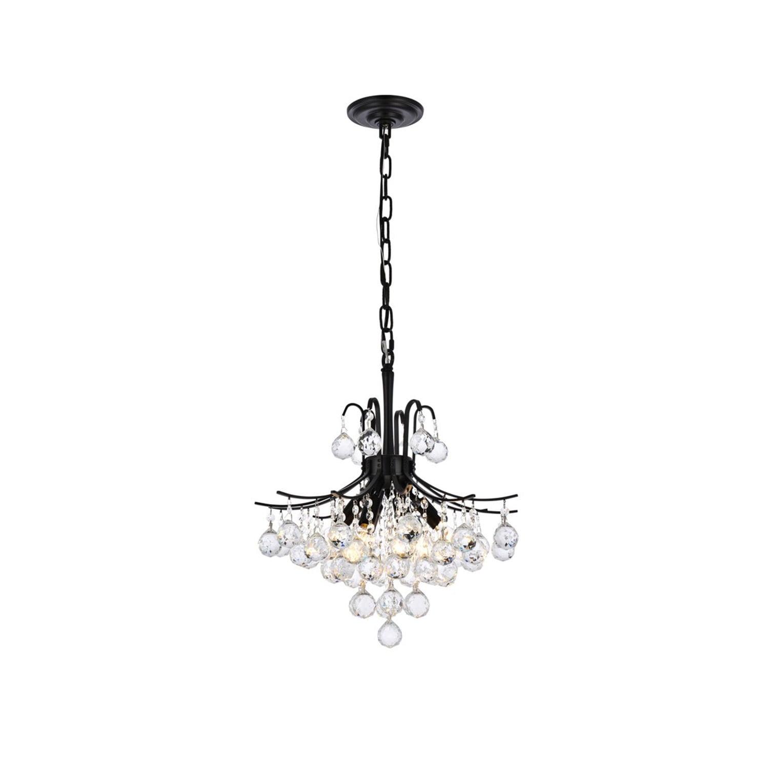 Elegant Lighting Toureg 16 inch black pendant