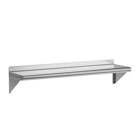 Towallmark Stainless Steel Shelf, NSF Commercial Shelf Wall Mounted, Wall Shelf Floating Shelving for Restaurant, Kitchen, Home, Hotel, 48 x 12 Inches Flat Surface