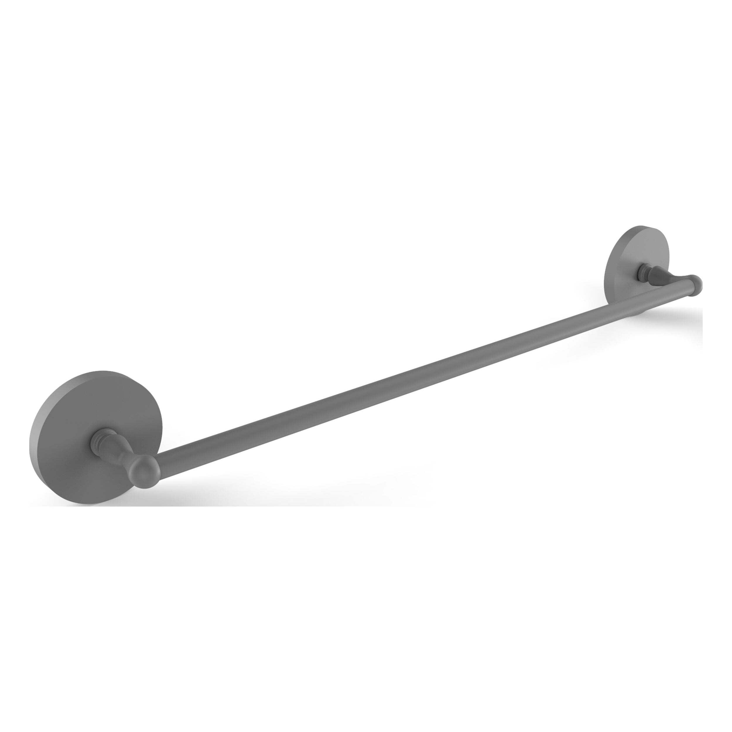 Matte Gray 36-Inch Solid Brass Wall Mounted Towel Bar