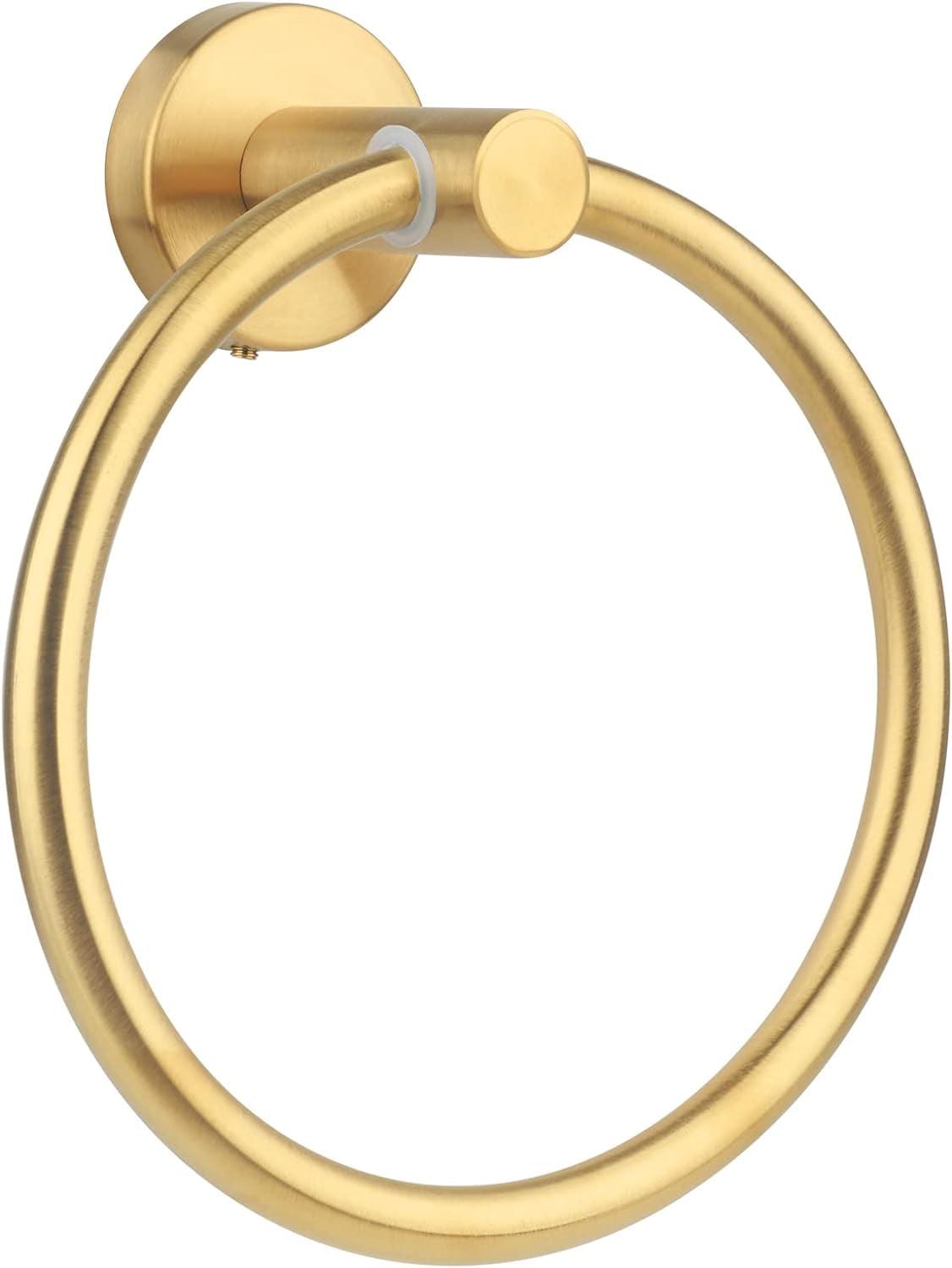 ¡Vuelta a la Escuela! Toallero de Baño, Barras para Toallas de Baño, Estante para Toallas, Organizador de Toallas de Baño Montado en la Pared, Anillo de Toalla de Mano, Toalla de Baño Redonda, Toalla de Montaje en Pared de Acero Inoxidable 304 para Cocina y Baño