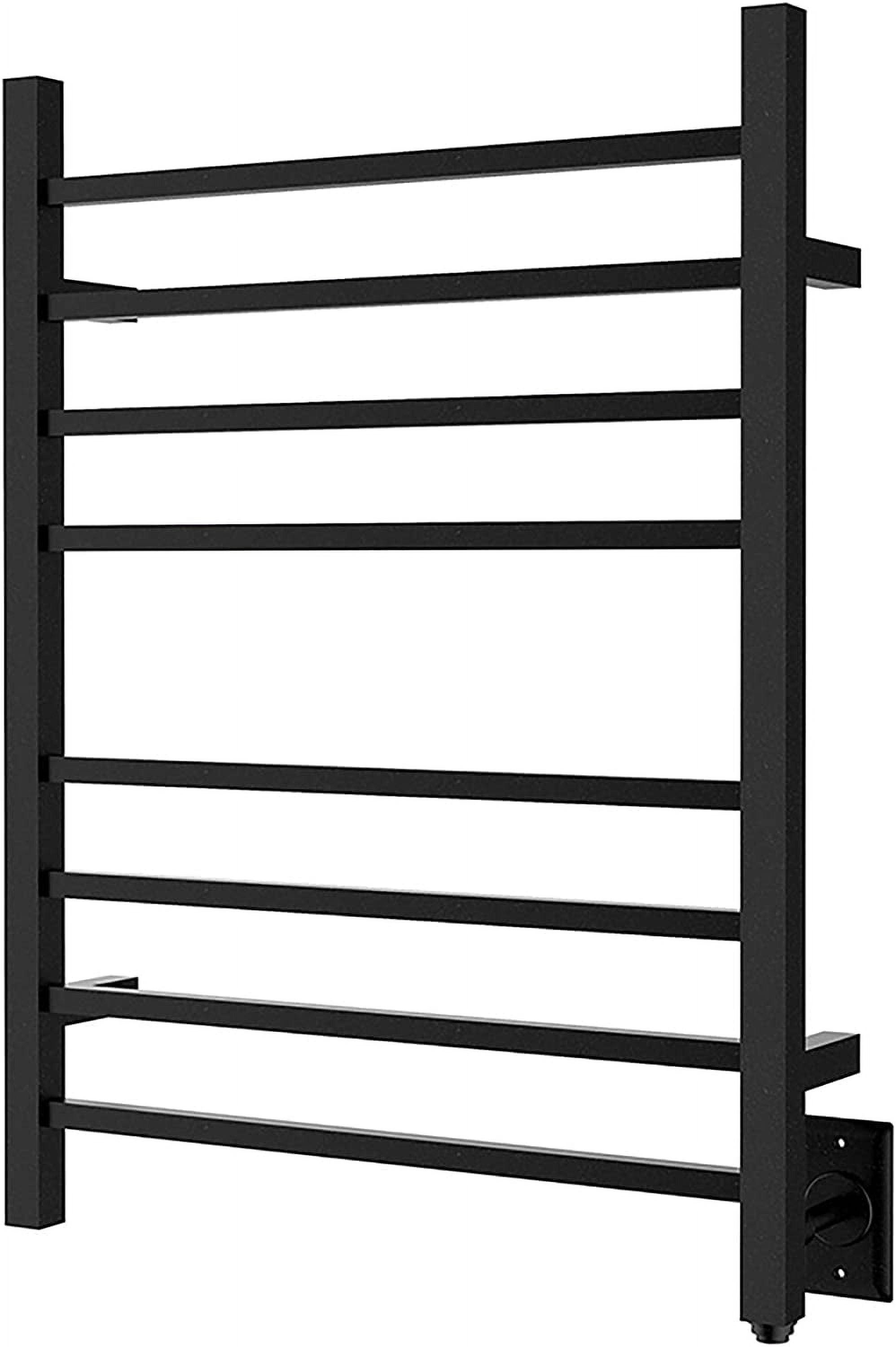 Matte Black Stainless Steel Wall-Mounted Electric Towel Warmer