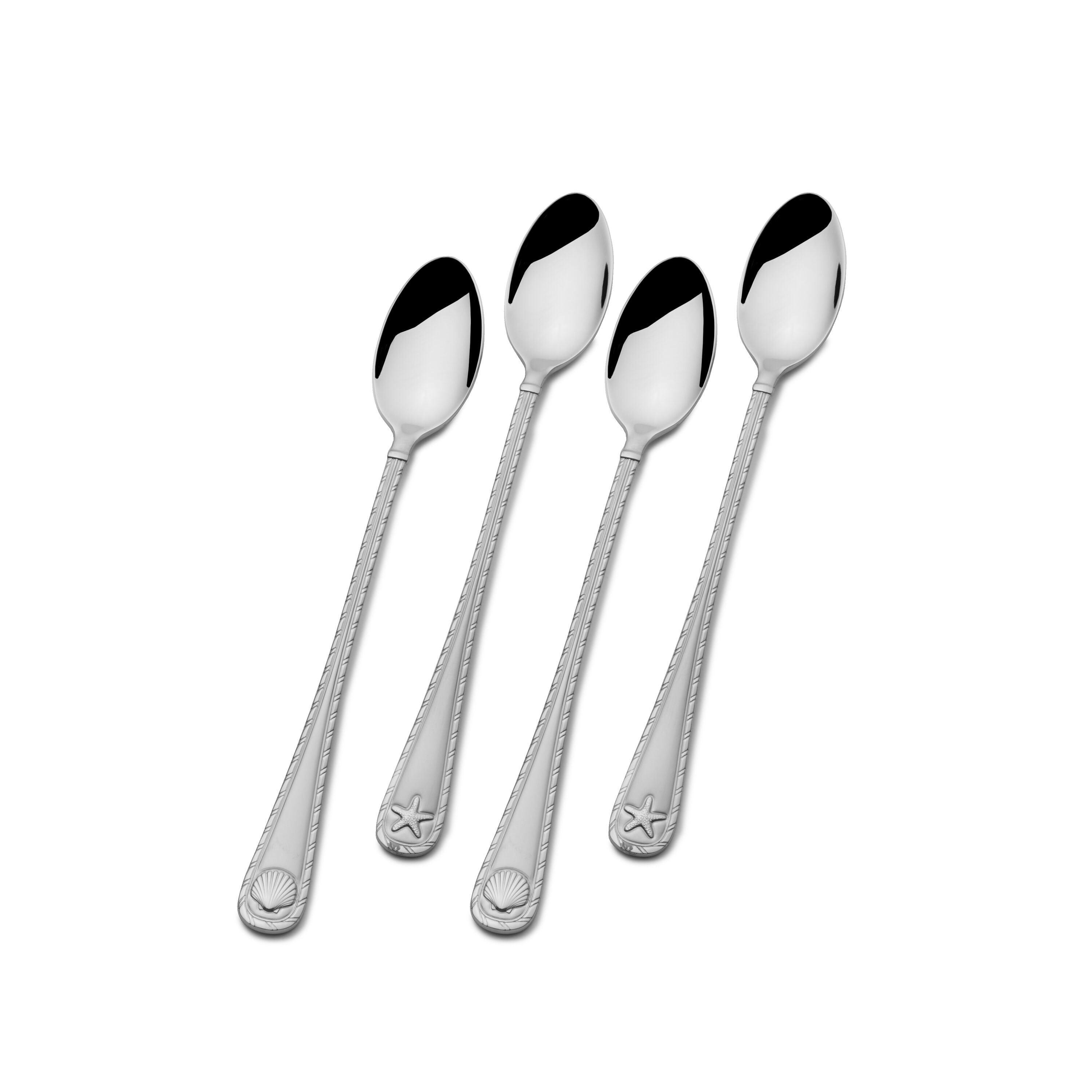 Antigua Frost Stainless Steel Iced Tea Spoons Set of 4