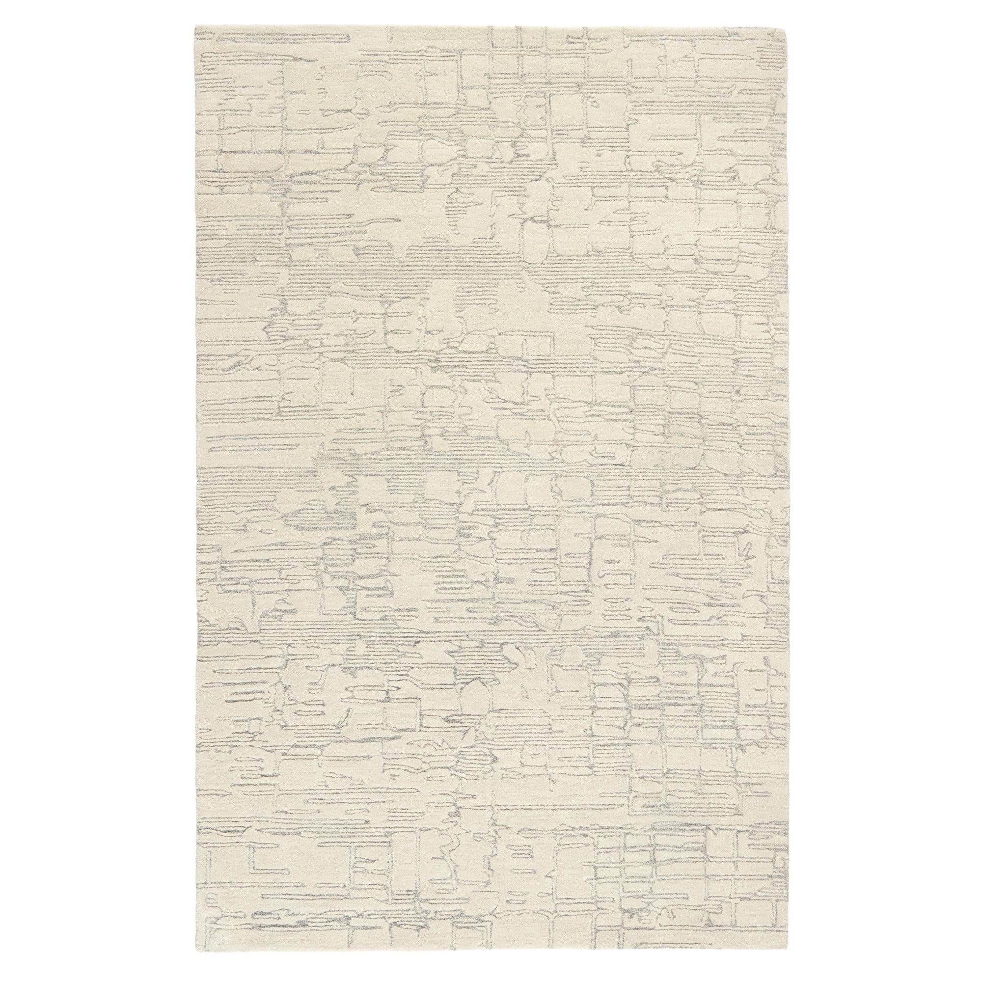 Town & Country Luxe Remin Abstract Line Art Handcrafted Area Rug Beige/Blue